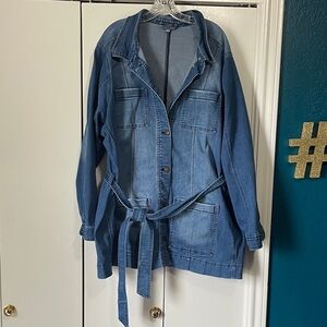 Lovesick (Torrid) Stretch Denim Belted Jacket